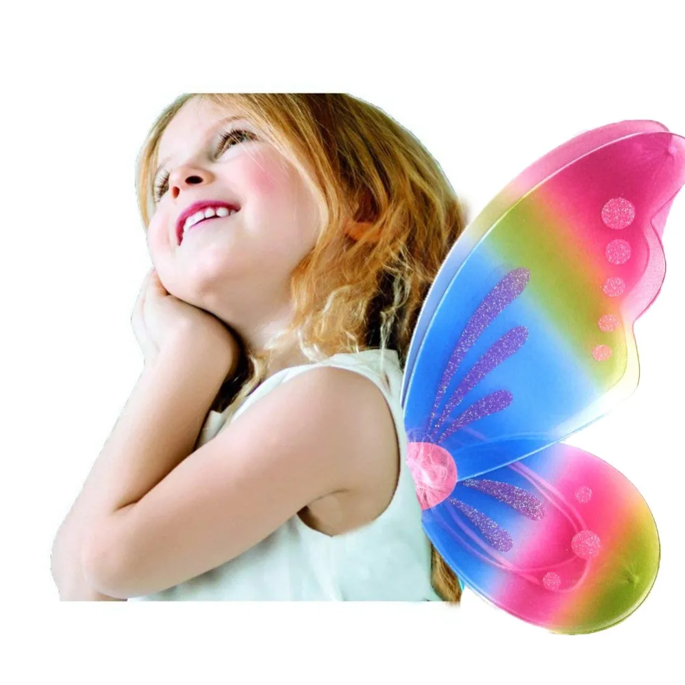 1pc Butterfly Fairy Wings Saģērbt Spārniem Dzimšanas dienas svinības Labu Piederumu Meitenes Tauriņš Kostīmu Pasaku Halloween Kostīms Apģērbs