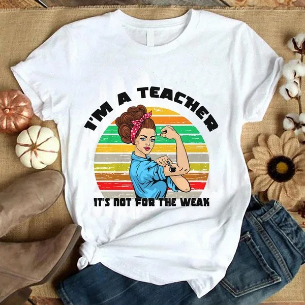 Es esmu Skolotājs Smieklīgi T Krekls Sievietēm Kawaii Sieviete Iespiesti Īsām Piedurknēm Kokvilnas Tee Kreklu Gadījuma Zaudēt Melna Balta Grafiskais T Krekli
