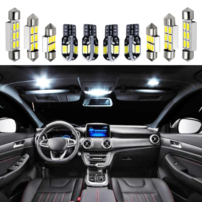 8pcs White LED salona Apgaismojuma Spuldzes Komplektā 2013. gada līdz 2017. gadam Honda CR-V CRV Kartes Dome Bagāžnieka Licences numura zīmes Lukturi, Auto Piederumi