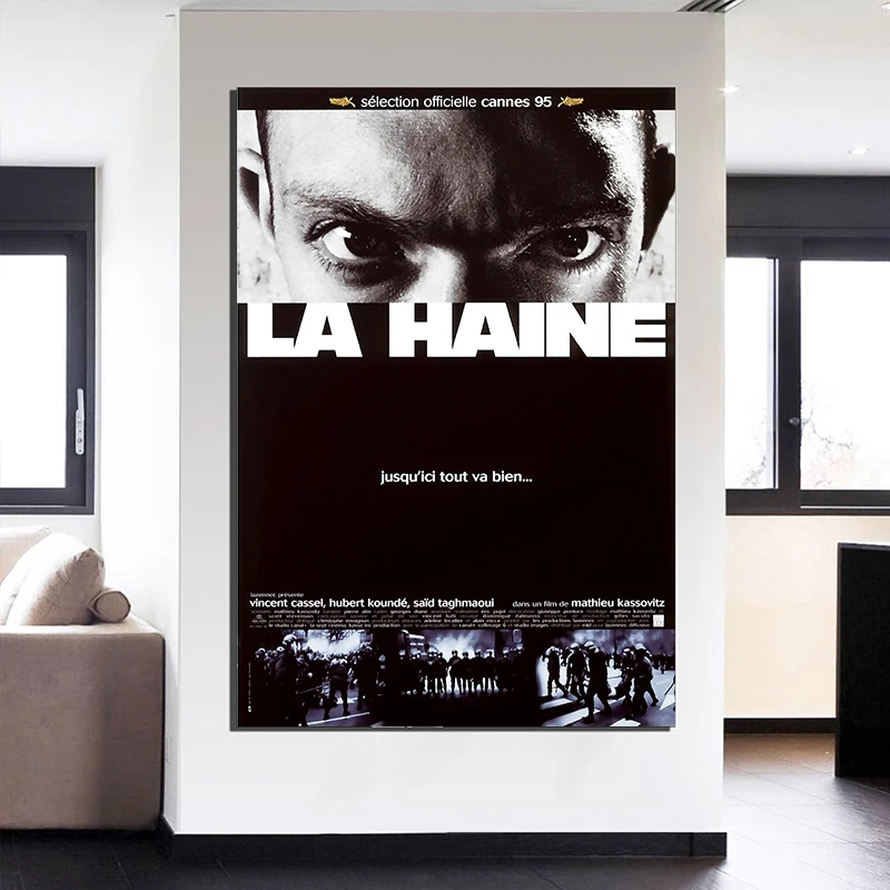 La haine (1995) Vintage filmas plakāts, 24x36 collu 001