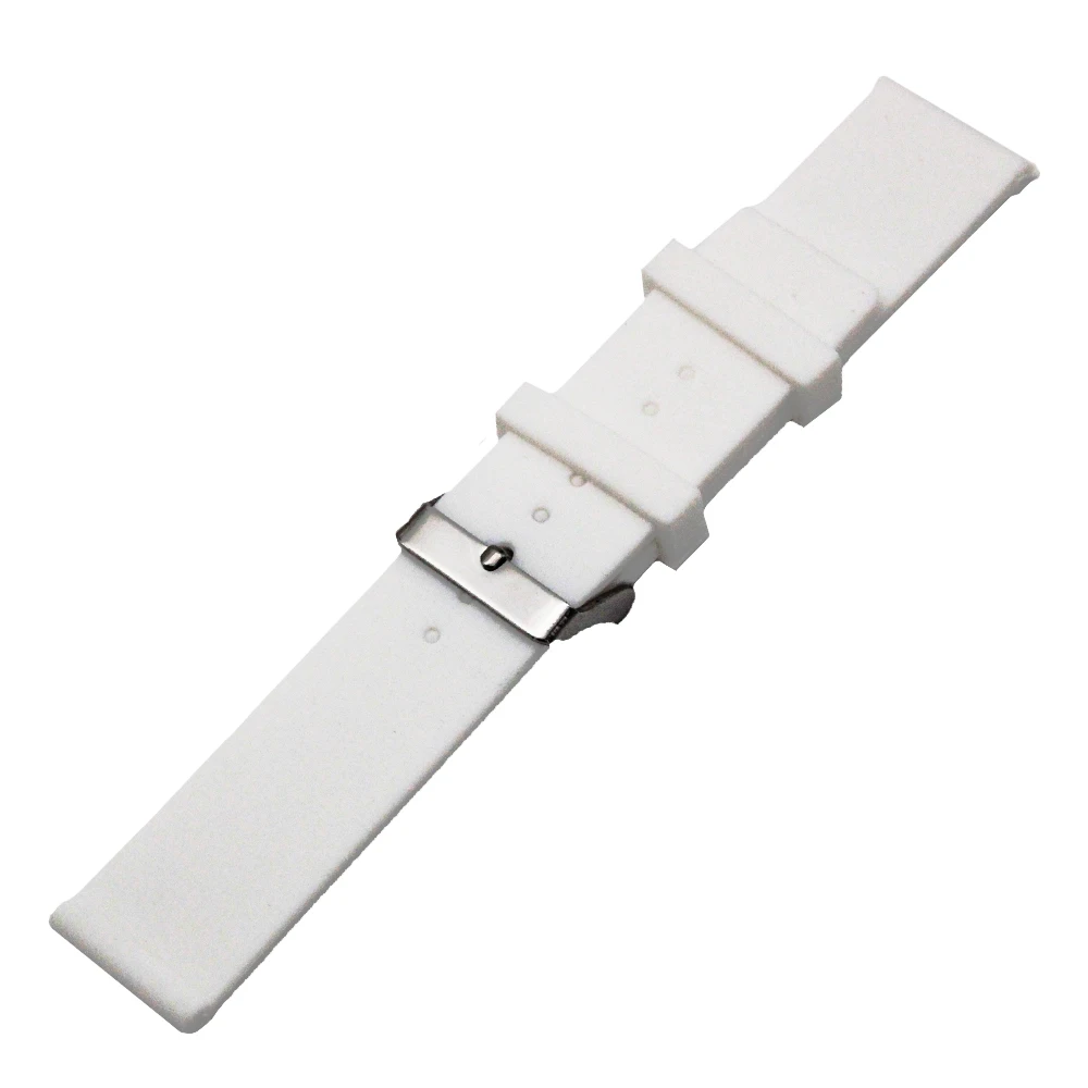 20mm 22mm 24mm Silikona Gumijas Skatīties Joslas Dīzelis Watchband Vīrieši Sievietes Siksniņa Rokas Cilpas Josta Aproce Melna Balta + Tool + Pin