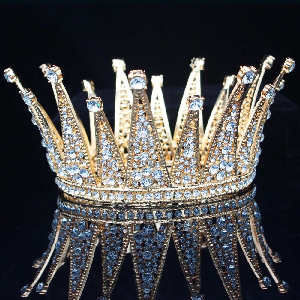 Rhinestone Karaliene Princess Tiara Vainaga Kāzu Līgava Headpiece Līgavu Galvas Rotu Aksesuāri, Sieviešu Gājienā Balli Matu Rotas