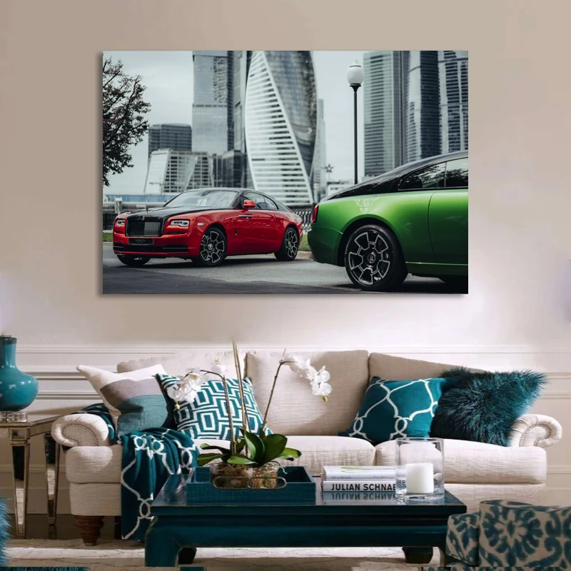 Mājas Dekori Hd Izdrukas Krāsošana Attēlu, Sienu Mākslas Moduļu Audekls Mūsdienu Rolls Royce Wraith Luksusa Transportlīdzekļa Plakāts Dzīvojamā Istaba