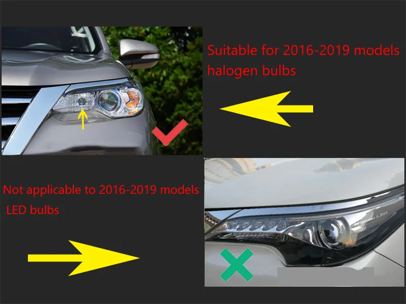 Auto Stils Automašīnas platums Pielāgot gaismas LED gaismas T20 DDD Par Fortuner AN150/AN160 2016-2019 Piederumi, Auto, LED Gaismas