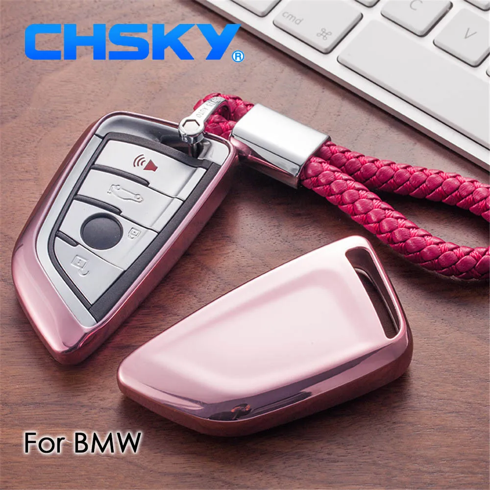 CHSKY TPU BMW taustiņu Gadījumā BMW X5 E53 E70 F15 G05 7. Sērija X1 X6 Automašīnu atslēgu vāks Apvalks keychain Automašīnu Aptver piederumi sērija