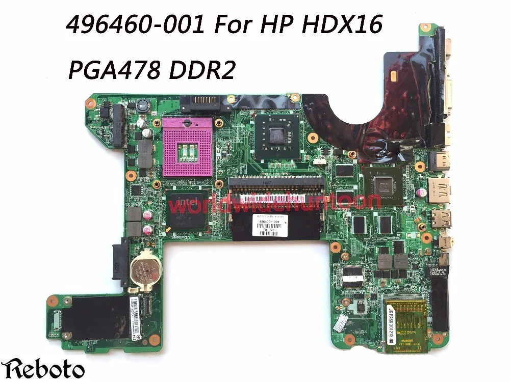 Augstākās Kvalitātes Mātesplate HP HDX16 Mātesplati 496460-001 PGA478 DDR2 Pilnībā Pārbaudīta