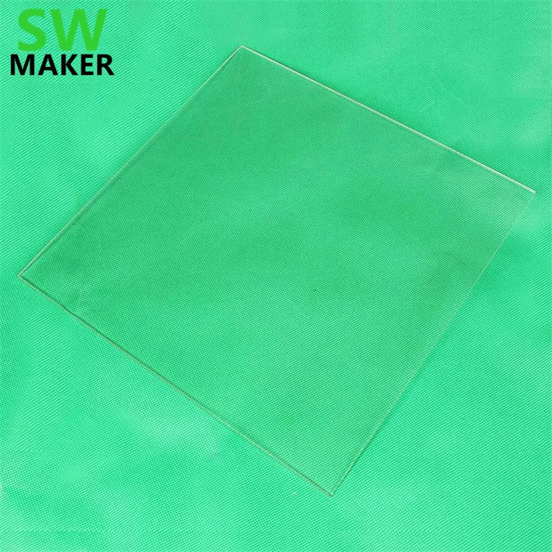 SWMAKER 3D printeri borsilikāta stikla 255x210x3mm par Flyingbear spoku 4 3D printeri, 3mm bieza
