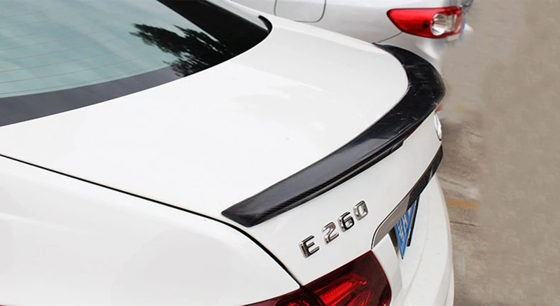 Par Mercedes-Benz W207 C207 E 2-durvju Kupeja E250 E350 CDI E500 E550 2010-2016 Oglekļa Šķiedras Aizmugures Boot Astes Stumbrs Ārējie Lūpu Spoilers