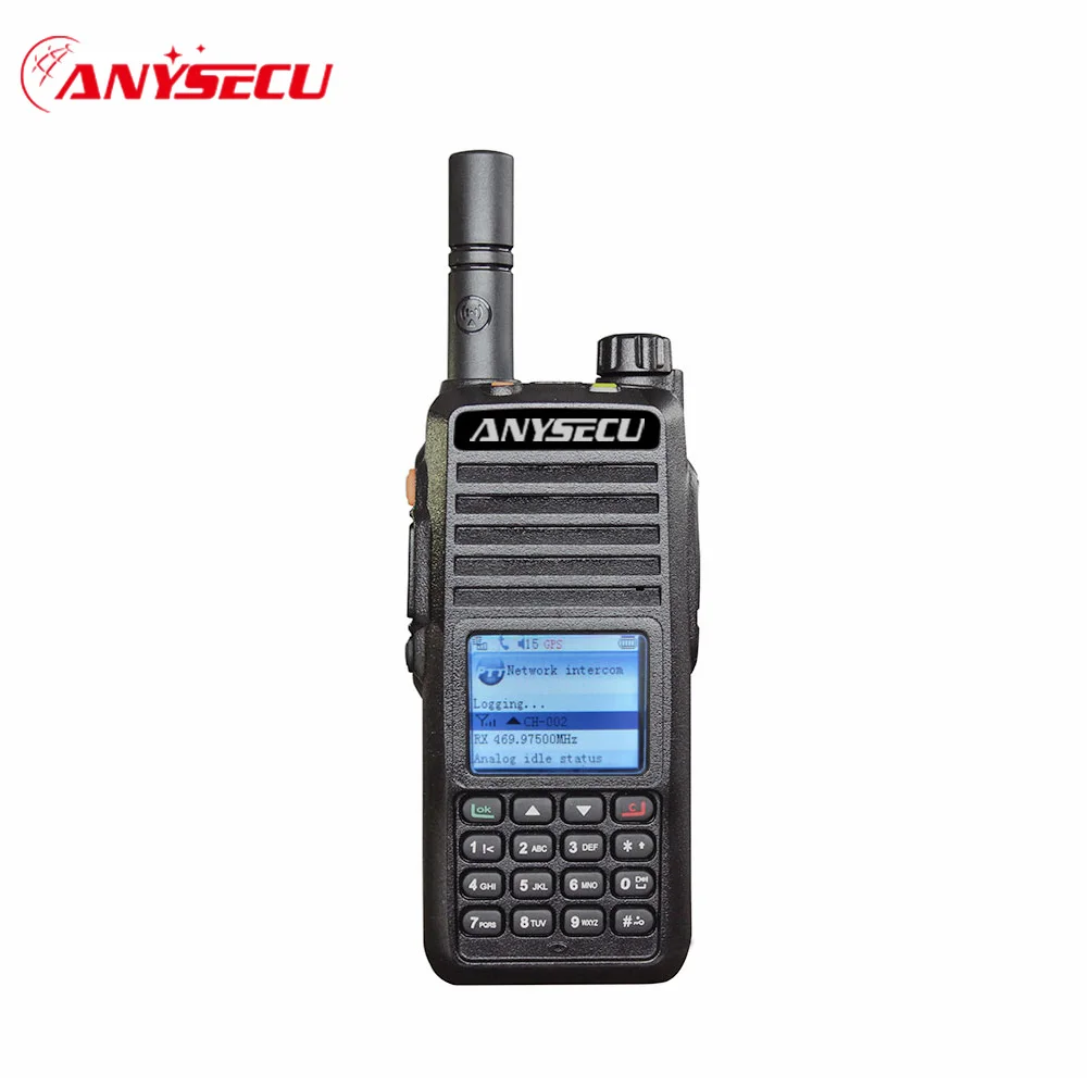 Anysecu 4G Radio Walkie Talkie G6000 Linux sistēmas Realptt Platforma, UHF 400-470MHz Ar Atrašanās vietas GPS Funkcija