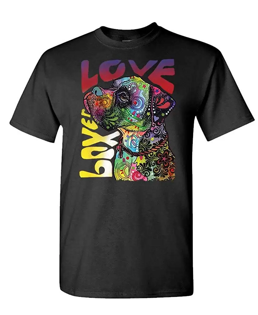 - Bokseris LUV - Suņu Šķirnes Bedres Mīlestība - Dekāns Russo - Vīriešu Kokvilnas T Krekls Jaunu 2018 Karstā Vasaras Gadījuma T-Kreklu apdruka