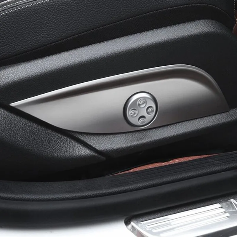 Chrome ABS Sēdekļa Regulēšanas Paneļa Apdare Vāka Apdare Priekš Mercedes Benz C E Klases W205 W213 GLC X253-2018 Auto Stils