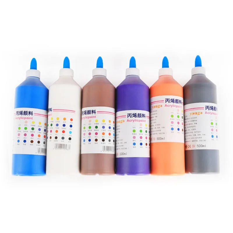 Akrila krāsas 500ML vienu pudeli / krāsošanas set / keramikas apmetuma krāsošana grafiti akrila mākslas krāsa / mākslinieku piederumi