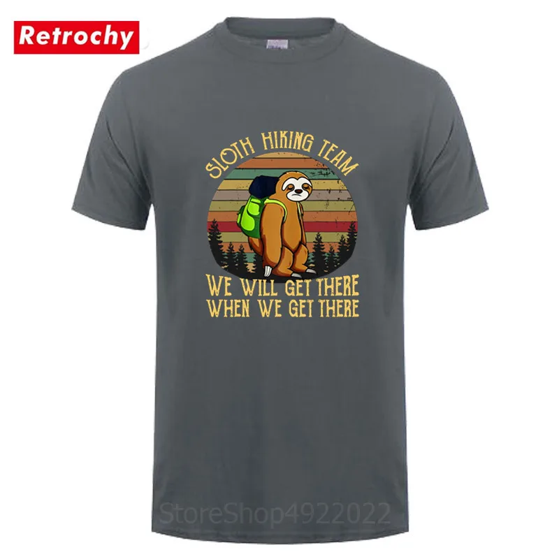 Slinkums Pārgājienu Komanda Tshirt 2019 Jaunu Vintage Slinkums Dāvanu Tee Kreklu, Lai Tūrists Vīriešiem, Āra Kempings, Pārgājieni Tīras Kokvilnas T-Krekls Hombre