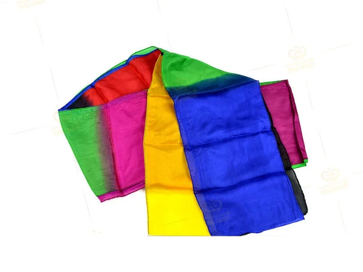 5M Rainbow Magic Zīda Šalle Multicolor ultra-plānām Šallēm, Burvju Triki Posmā Slēgt Burvju Butaforijas Magia Dāvana Bērnam