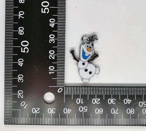 10 Gab. karikatūra sniegavīrs Metāla Piekariņi DIY Rotaslietu izgatavošana Kuloni Dāvanas H-19