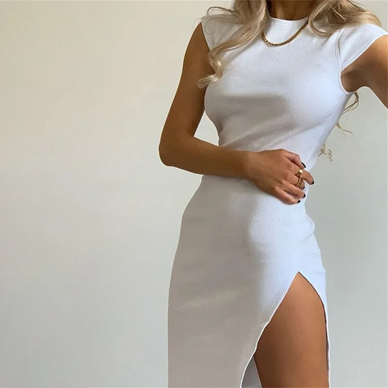Sytiz 2020. Gadam, Modes Vasaras Stilīgs Dreess Sievietes Sexy White Black Īsām Piedurknēm, Kas Pārklājas, Sēžamvietas Vienkāršu Gadījuma Kleitas Jaunas