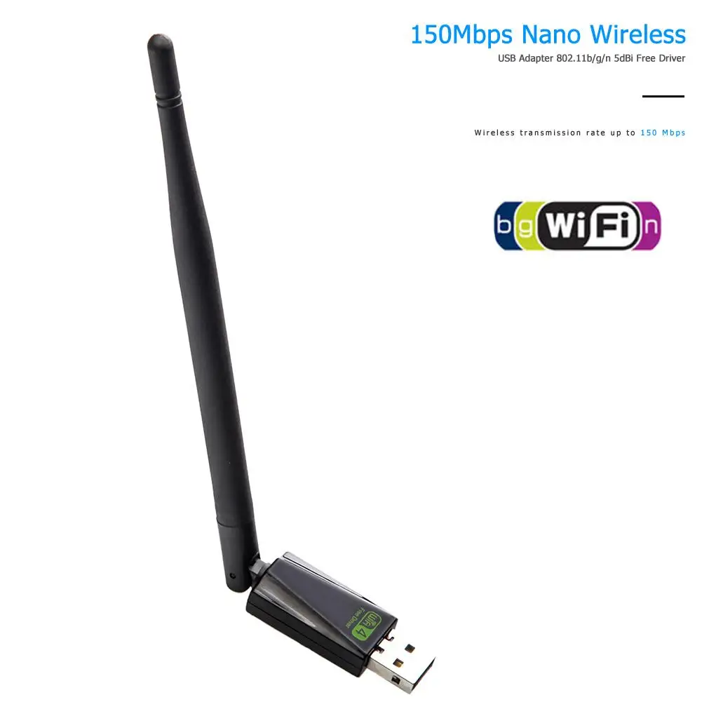 WD-1513A Mini Tīkla Karte USB WiFi Adapteri 150Mbps 5dBi WiFi Dongle Ethernet Uztvērējs Piemērots, galda Datoru un Citas Iekārtas