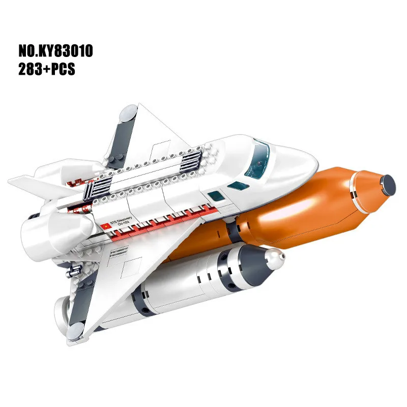 283pcs Mazu daļiņu Kosmosa Lidojumu Uzsākšanu Shuttle Modelis, sakomplektēšanu, Celtniecības Bloki, Bērnu Izglītības rotaļlieta dāvana