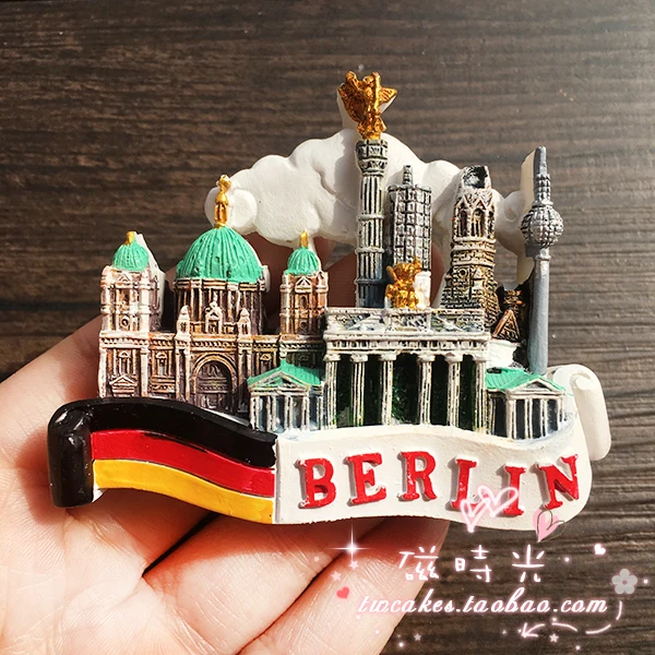 Eiropā Minhenē, Vācijā Berlīnes Tūrisma Dekorācijas Piemiņas Ledusskapja Magnēts 3D Ledusskapja Magnēts Ielīme Ceļošanas Suvenīru Apdare