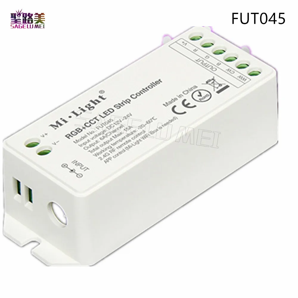 Mi.gaismas FUT045 RGB+PKT LED Lentes Lentes Kontrolieris DC12V-24V 2.4 G Bezvadu WIFI Smart Panelis Tālvadības Reostats izslēgt gaismu laiks