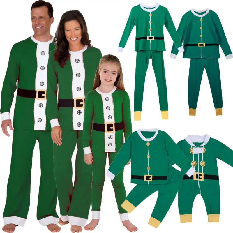 Pudcoco Ģimenes Saskaņojot Tērpiem Ziemassvētku Pidžamu Komplekts Ziemassvētki Pjs Matching Pidžamas Pieaugušo Bērnu Ziemsvētki Sleepwear Kokvilnas Apģērbs