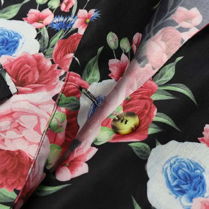 ZANZEA Sieviešu Iespiesti Žaketes Vintage Ziedu Bleizeri 2021. Gada Rudenī ar garām Piedurknēm Mēteļi Sieviešu Plānas Žakete Vienu Pogu Outwear