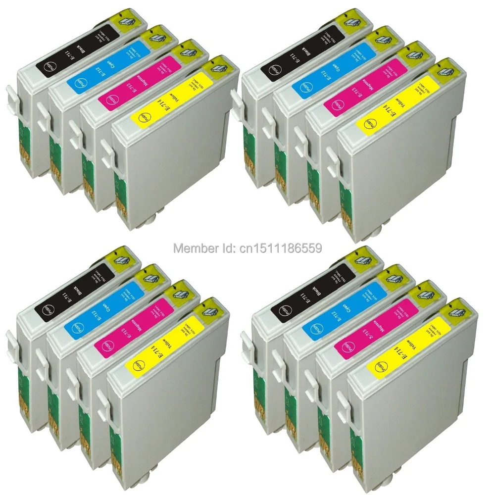 4 Komplekts Saderīgs Tintes Kasetnes Epson stylus SX105 SX115 SX205 SX215 SX415 SX515 SX515W Tintes Printeri