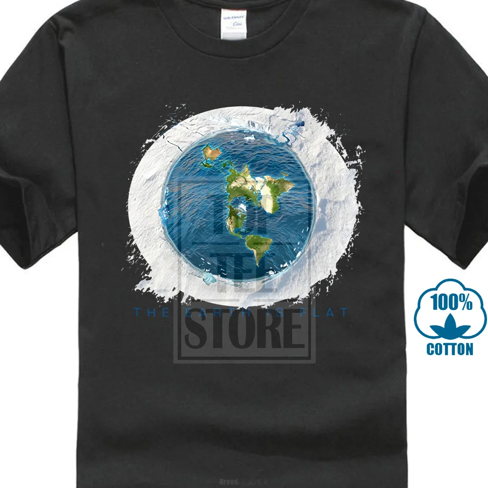 Dzīvoklis Zemi, T Krekls Bezgalīgas Plaknes Zeme Ir Plakana Debess, Jaunā Pasaule T Krekls Zīmola 2018 Vīriešu Īsām Piedurknēm Top Tee