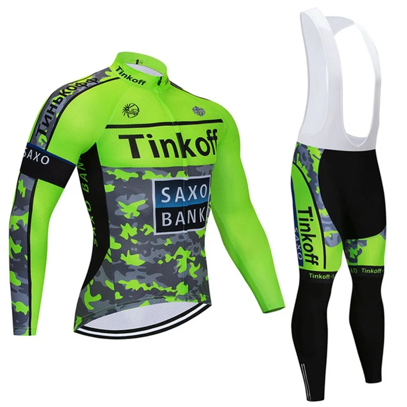 Ir 2021. Tiņkovs garām piedurknēm riteņbraukšana džersija bikses velo sports riteņbraukšana rudens apģērbu komplekts Ropa Ciclismo 20D Silikona