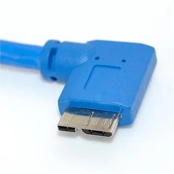 30cm USB 3.0 vīriešu spraudni Micro B vīriešu 10pin 90 grādu taisnā leņķī īsu Kabeli