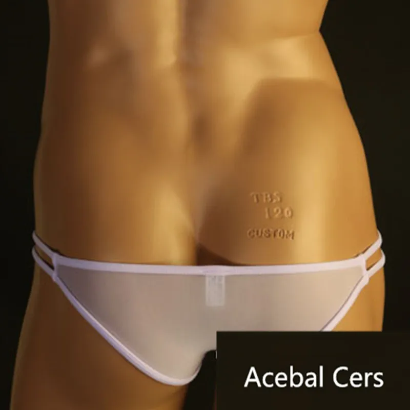 Acebal Ses zīmolu vīriešu bikini bikses, seksīgs zemu vidukli, caurspīdīgs apakšveļas geju vīriešu apakšveļa, vīriešu bikini sexy apakšveļa XXL izmēra