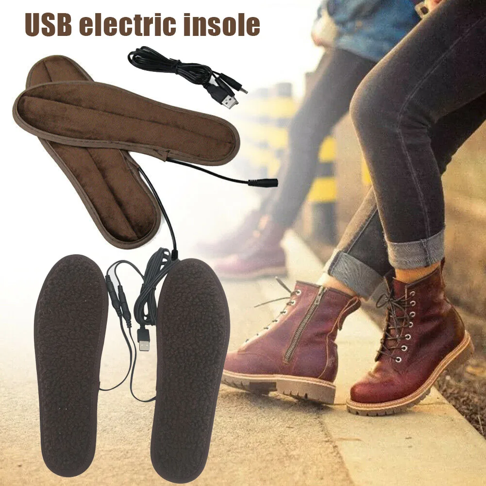 USB Apsildāmās Zolītes Electric Kluči Ziemas Kāju Sildītājiem Kurpes Boot Sildītājs Zolītes 2019 Karstā Pārdošanas Scarpe Donna Dropship