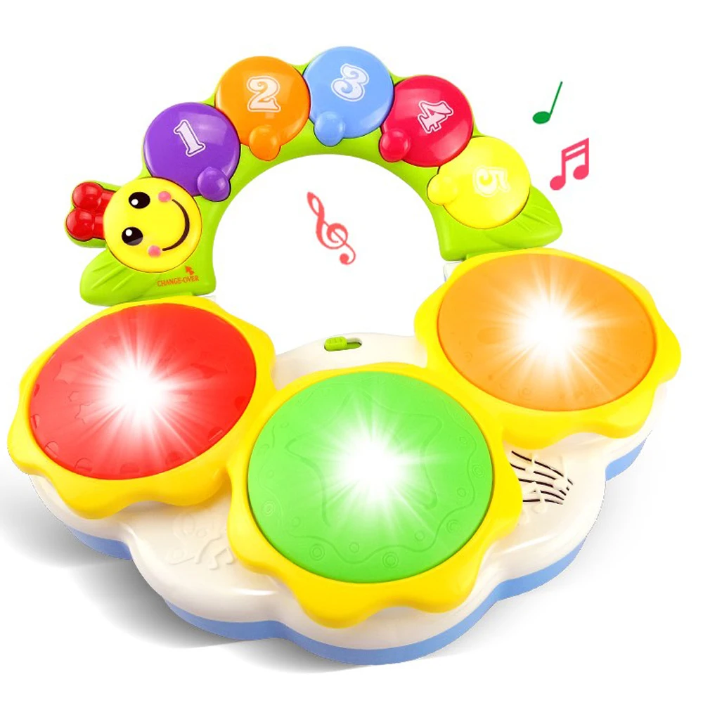 Bērnu Rotaļlietas Braukšanas Stūre Mūzikas Instrumentsl Handbell ar Gaismas/Mūzikas Bungu Izglītojošas Rotaļlietas Bērniem Dāvanu