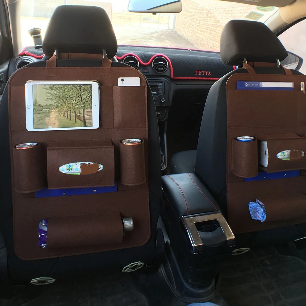 Multi-Kabatas Automašīnas Sēdekļa atzveltnes Organizators Vilnas Filca Uzglabāšanas Tvertnes Karājas Lodziņā Daudzfunkciju Transportlīdzekļa Glabāšanas Soma Auto-stils