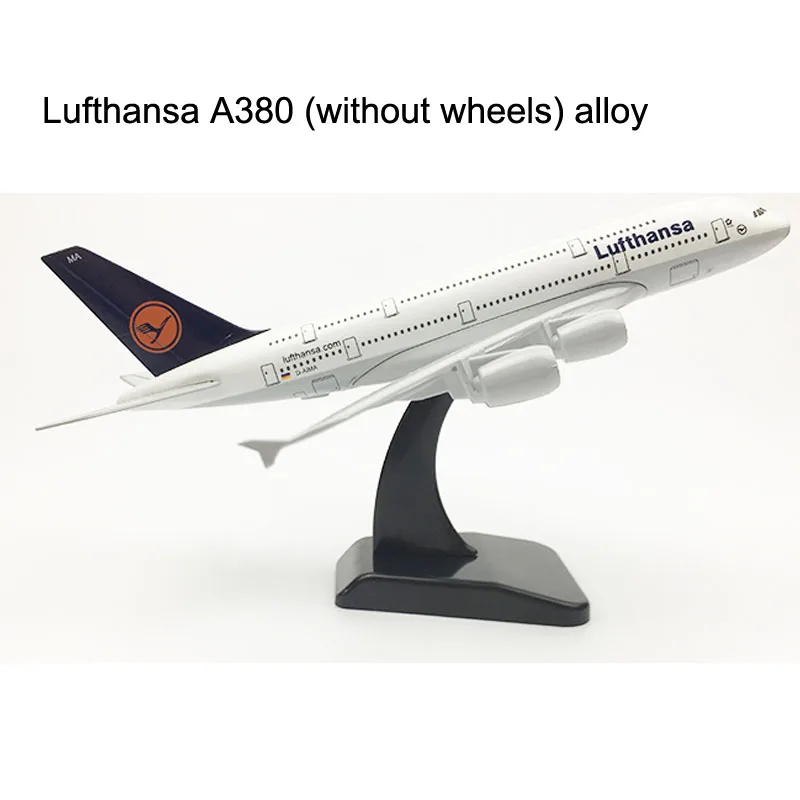 Vācijas Lufthansa lidmašīnu A380 Lidmašīnas modeļa Lidmašīnu modeļa 20CM 16CM Gaisa Pasažieru lidmašīna modelis Sakausējuma Metāla Gaisa kuģa modeli Rotaļlietas