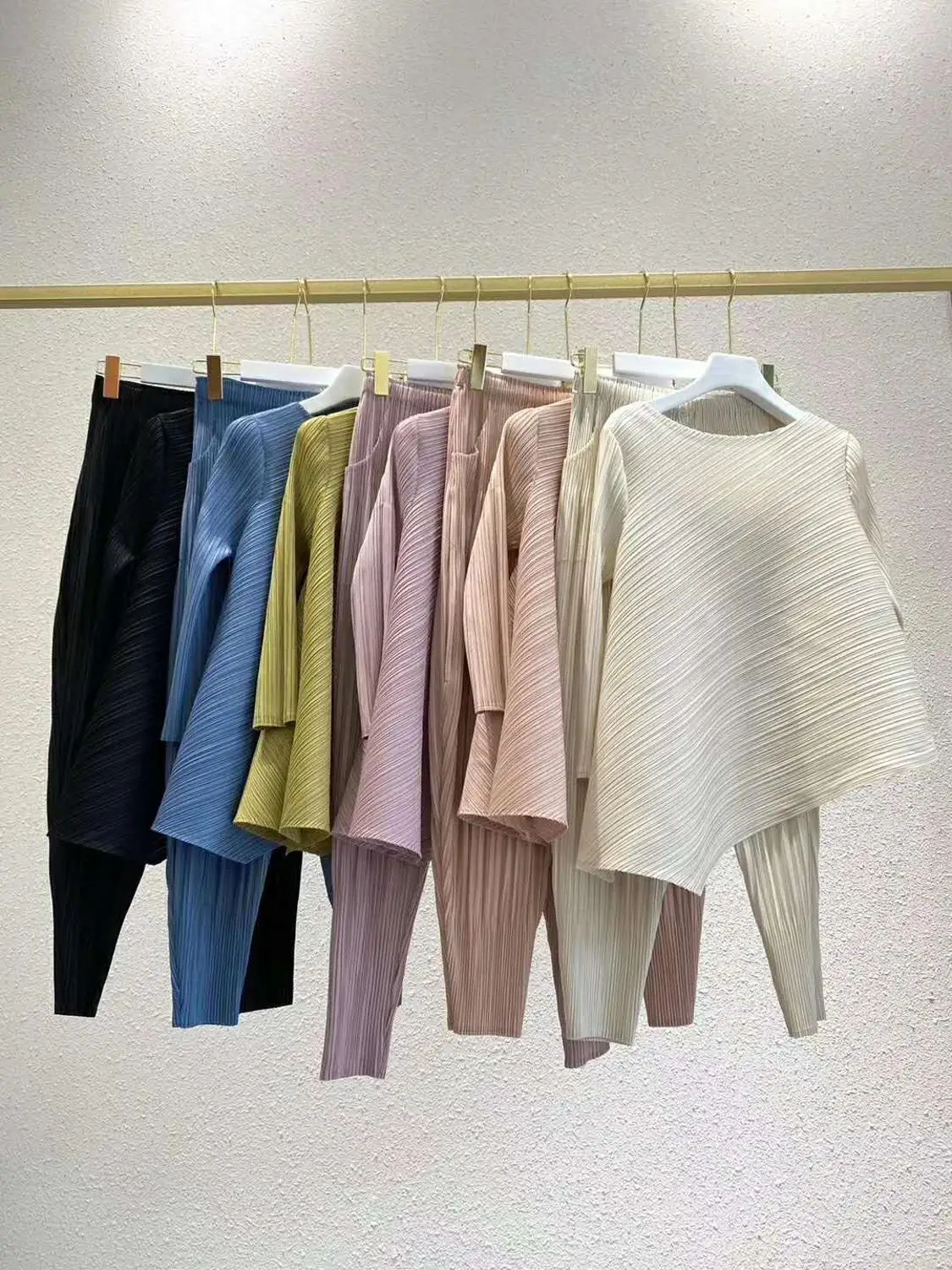2020 rudens ziemas Miyake kroku korejas plus lieluma 2 gabals, kas sievietēm nelegālo topi harēma bikses tērpiem estētisko drēbes