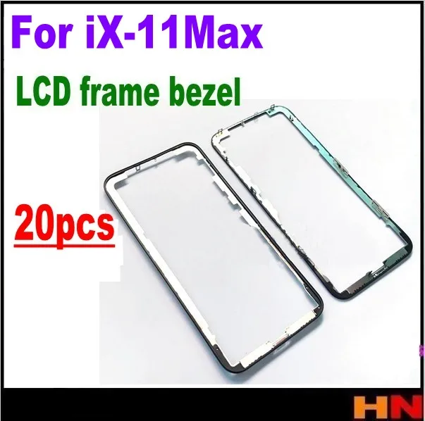 20pcs vairumtirdzniecības augstākās kvalitātes noteiktas Priekšējo Bezel iPhone 11 pro max X XR XS MAX LCD Vidū Rāmja