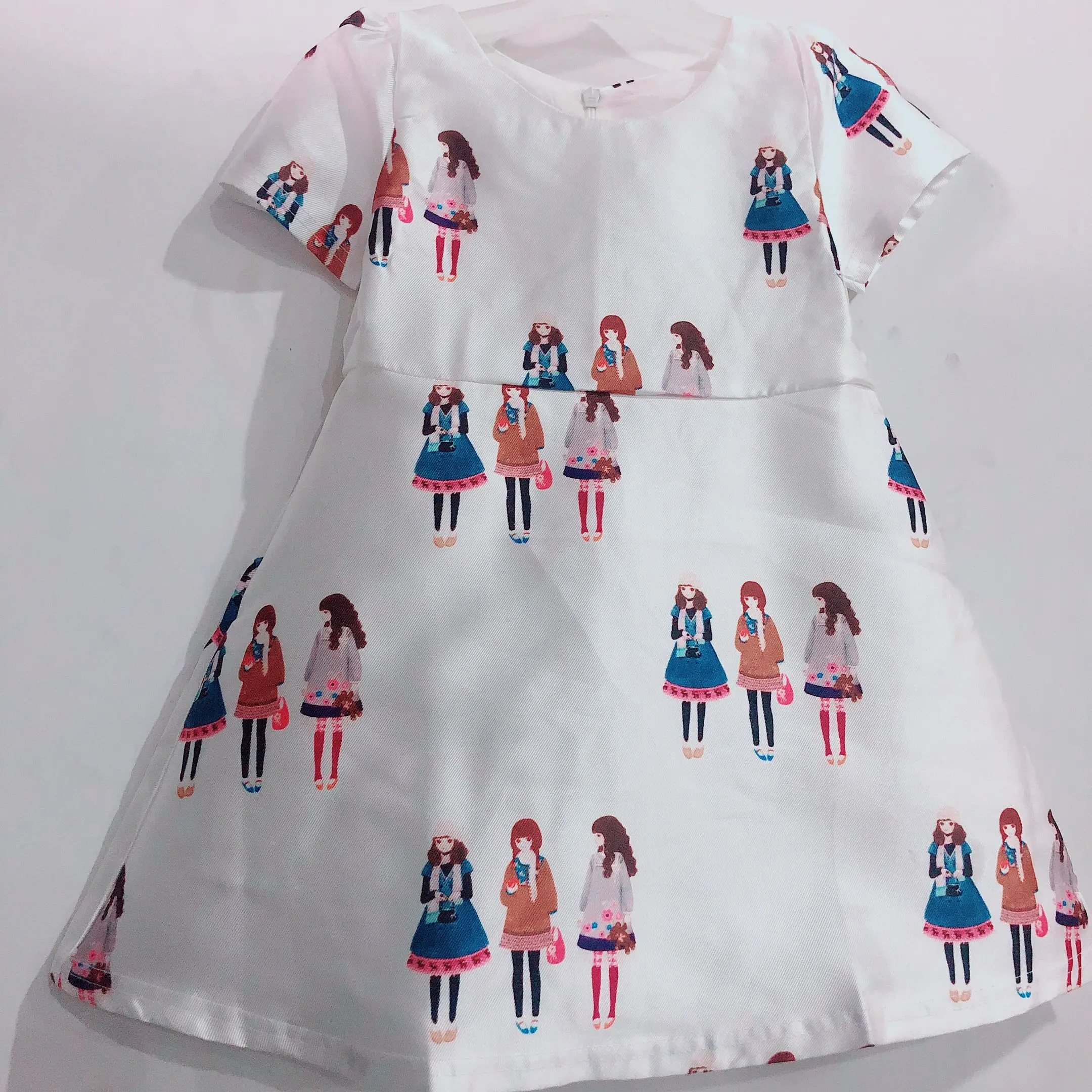 R&Z bērnu kleita 2019. gada vasarā jaunas meitenes print T-krekls, kleita