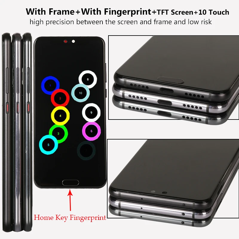 TFT Ekrāns Huawei P20 Pro LCD Displejs, Touch Screen Digitizer Montāža Nomaiņa Huawei P20 Pro CLT-L 29 Ekrāna 6.1 collu