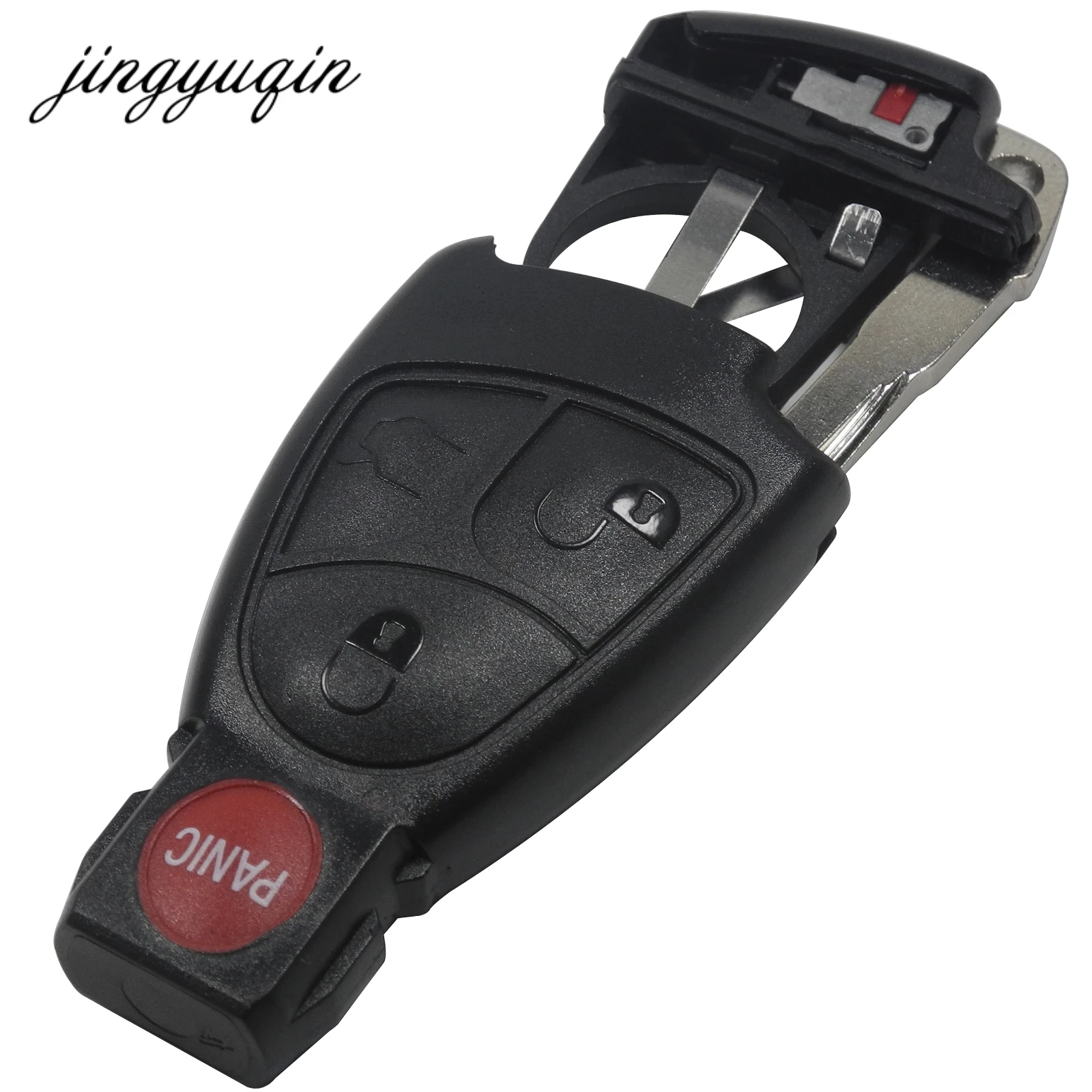 Jingyuqin 3+1 Panikas Pogas, 4 Pogas, Smart Key Gadījumā, Mercedes Benz fob Gadījumā, ja Apvalks Ar Bateriju Turētājs klipu