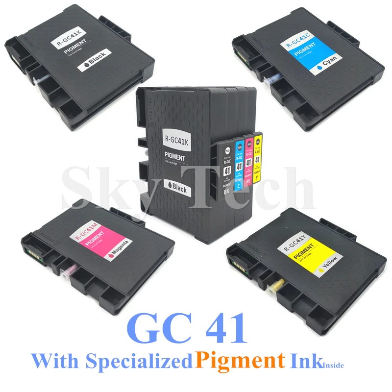 Saderīgs kasetni Ricoh GC41 GC-41 , Ricoh Ricoh SG 3110DNw/3110SFNw/3100SNw/2100N/3110DN/7100DN . Ar Pigmentu Tinti