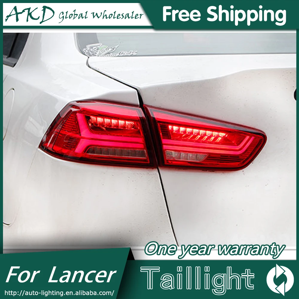AKD Auto Stils lukturu par Mitsubishi Lancer EX Aizmugurējie Lukturi 2008-2016 LED Astes Gaismas Signāls, LED dienas gaitas lukturi Stop Aizmugurējās Lampas Piederumu