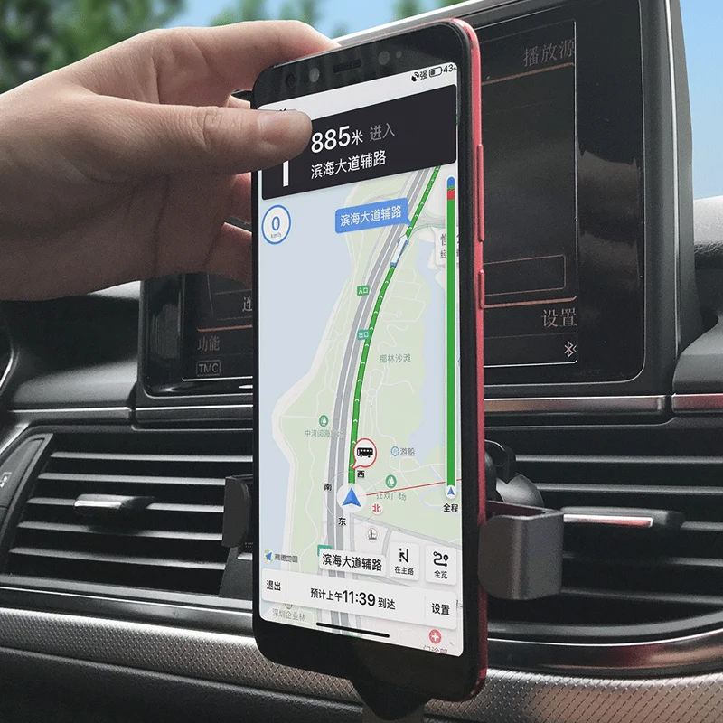 Xiaomi COOWOO Smart Auto Turētājs Klipu Mobilā Tālruņa Turētājs Gravitācijas Sensors ar Vienu roku Darbība 4.7/5.5 /6 Collas Telefoni