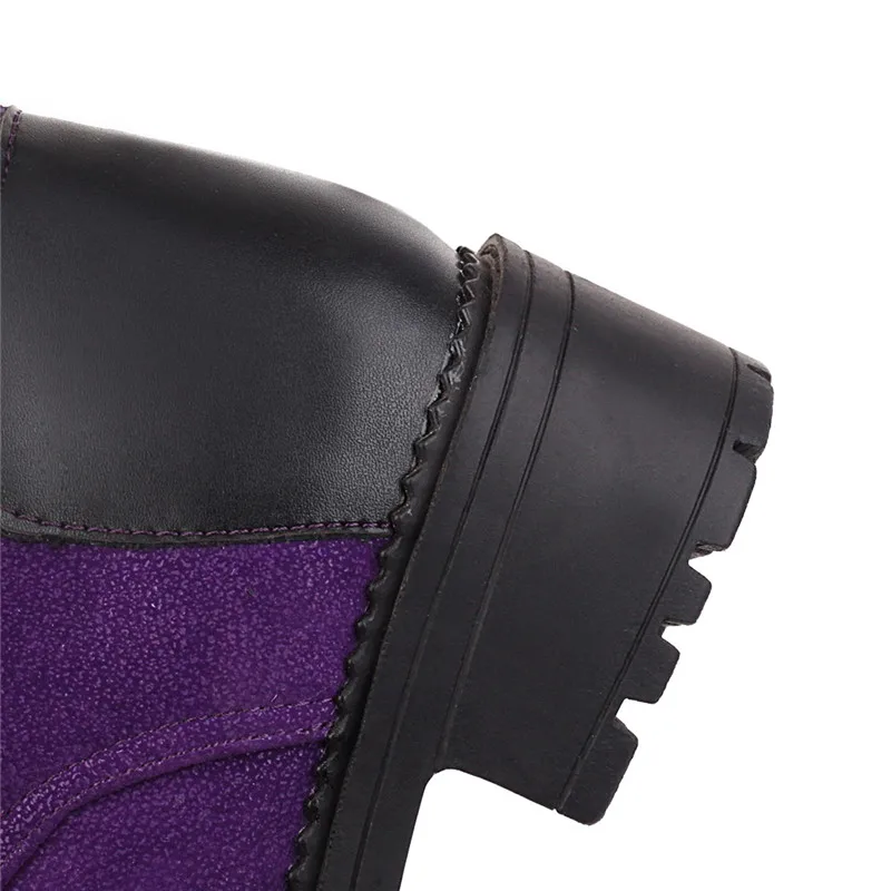 MORAZORA 2020. gadam, Liela izmēra 34-43 modes potītes zābaki med papēži apaļu purngalu jauktu krāsu dāmām kurpes rudens ziemas sieviešu zābakus