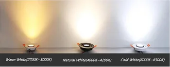 Regulējamas padziļinājumā LED Downlights 360 grādu rotācijas regulēšana 7W 9W 12W 15W 18W Griestu lampa Spot gaismas, Mājas Apgaismojums