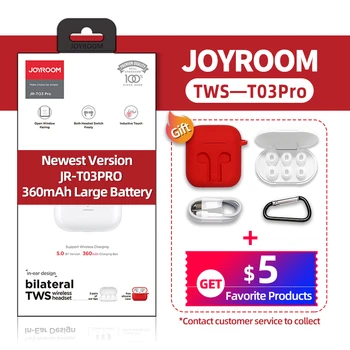Joyroom T03 Pro TWS Bezvadu Austiņas Jaunākās versijas Bluetooth austiņas Austiņu Taisnība bezvadu trokšņa slāpēšanas pro