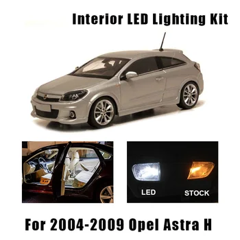 15 Sīpoli Balts Canbus Auto, LED salona Apgaismojuma Komplekts piemērots 2004. - 2009. Gadā Opel Astra H Karti Dome Kravas Iedomība Spogulis Gaismas