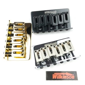 Wilkinson Elektriskā Ģitāra Fiksēto Tiltu Stīgu Caur Tilta Steg Tailpiece stīgu attālums 10.5 mm WOF01 Chrome Silver Black Gold