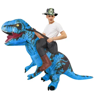 Karstā Pārdošanas Pieaugušo Halloween Cosplay Kostīmi Uzspridzināt Dinozauru T-rex Piepūšamās Kostīmi Puse Lomu spēles Talismans Disfraz Vīrietis