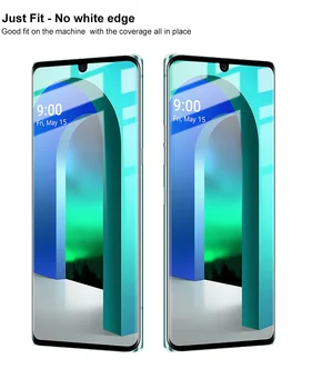 IMAK par LG Tumšā Stikla 3D Izliektas Pilns Pārklājums Ekrāna Aizsargs LG Samta Rūdīts Stikls